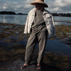 Rudy Jude Adult Gardener Sweats in plant dyed indigo blue, S